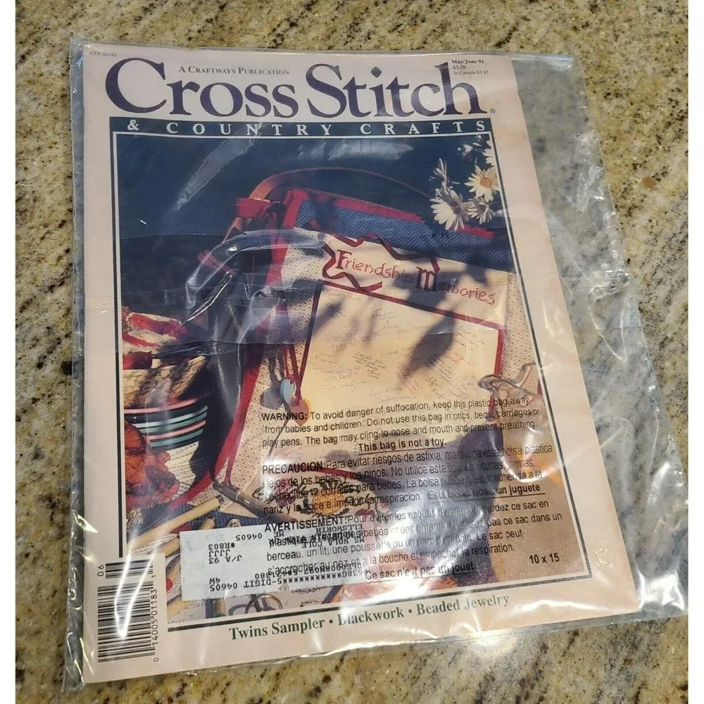 Cross Stitch Country Crafts Mag May June 91 Garden Keys Key Chains Flower